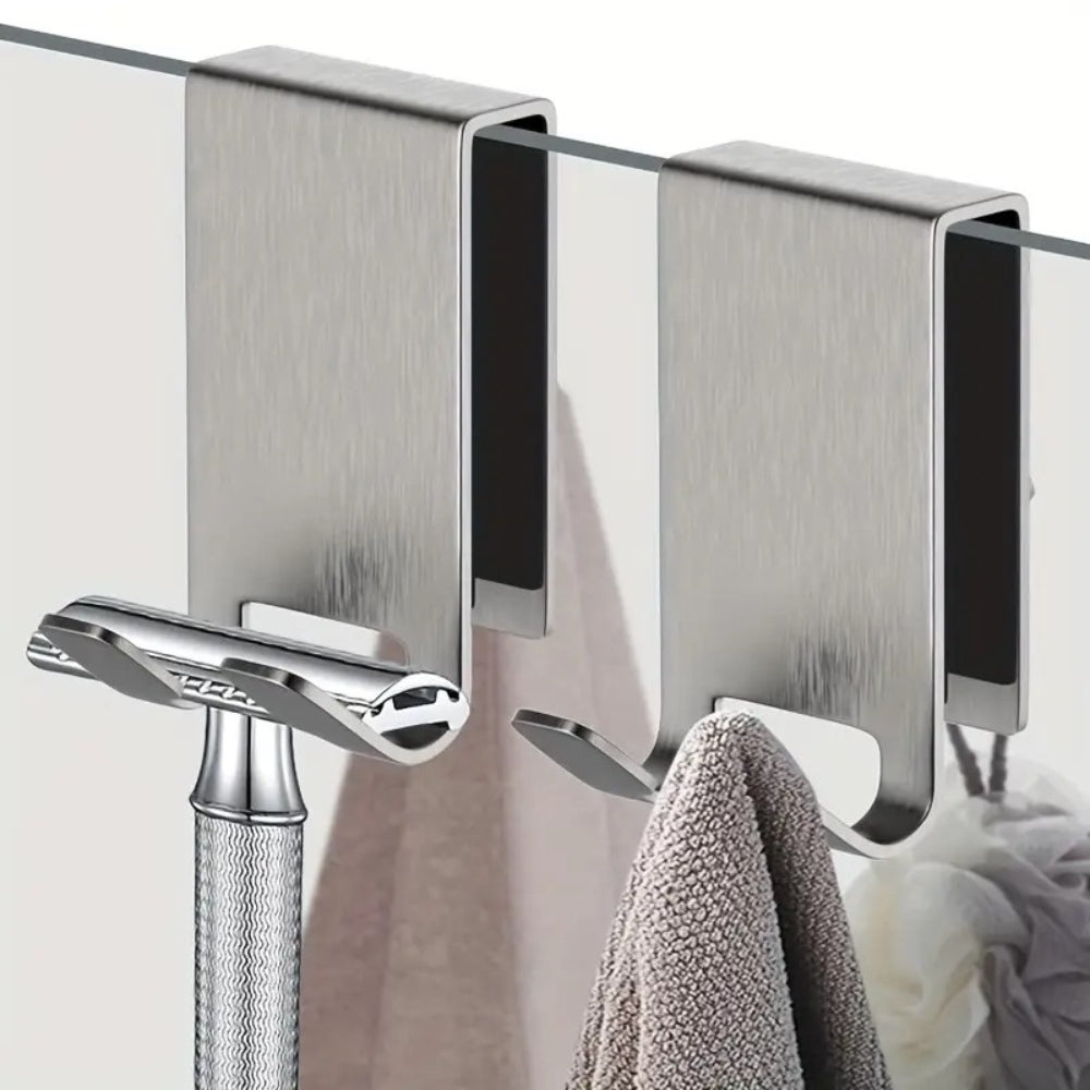 Terra – Crochets de Douche en Acier Inoxydable pour Verre Élégants et Pratiques