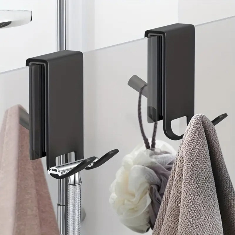 Terra – Crochets de Douche en Acier Inoxydable pour Verre Élégants et Pratiques