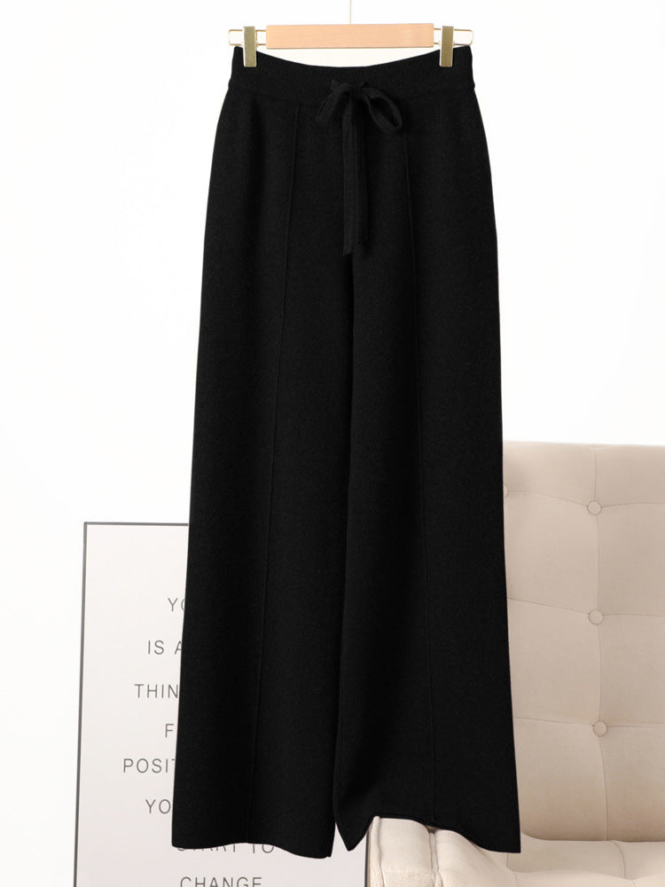 Pantalon Large en Laine Tricotée - Aurelles