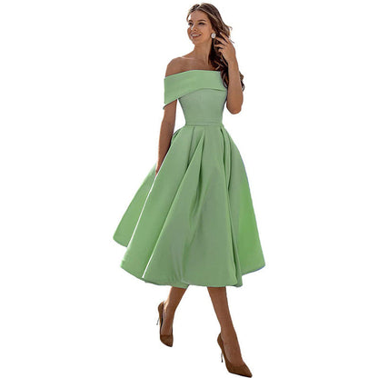 Elegant Off-Shoulder A-Line Dress for Women