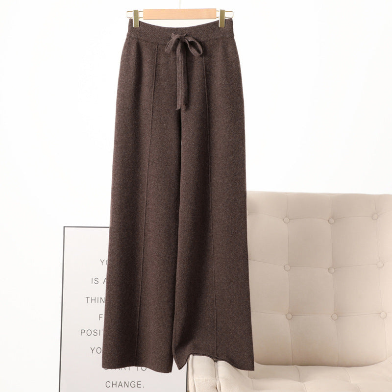 Pantalon Large en Laine Tricotée - Aurelles