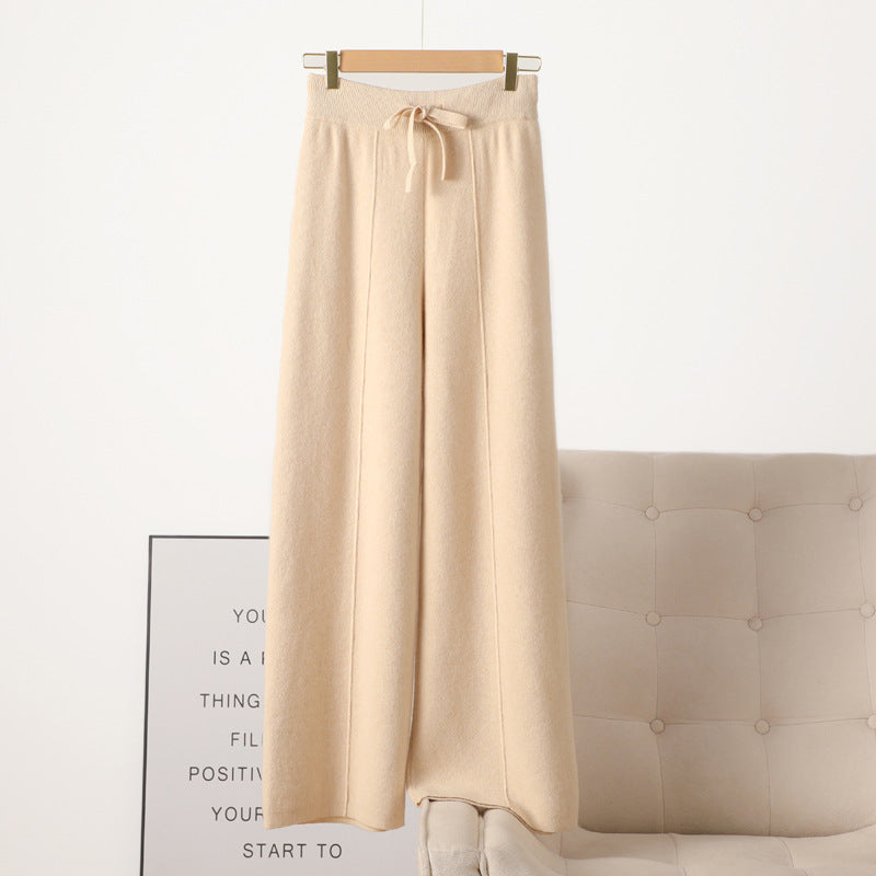 Pantalon Large en Laine Tricotée - Aurelles