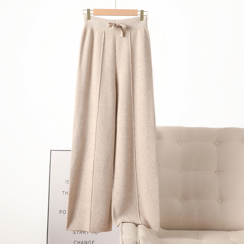 Pantalon Large en Laine Tricotée - Aurelles