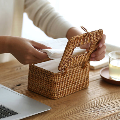 Velora – Emly Rattan Tissue Box