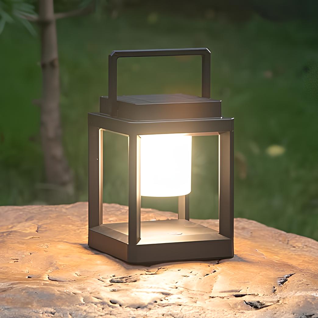 Lanterne Solaire d'Extérieur Portable Rechargeable USB Étanche IP44 pour Jardin Terrasse et Camping