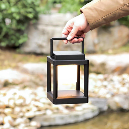 Lanterne Solaire d'Extérieur Portable Rechargeable USB Étanche IP44 pour Jardin Terrasse et Camping