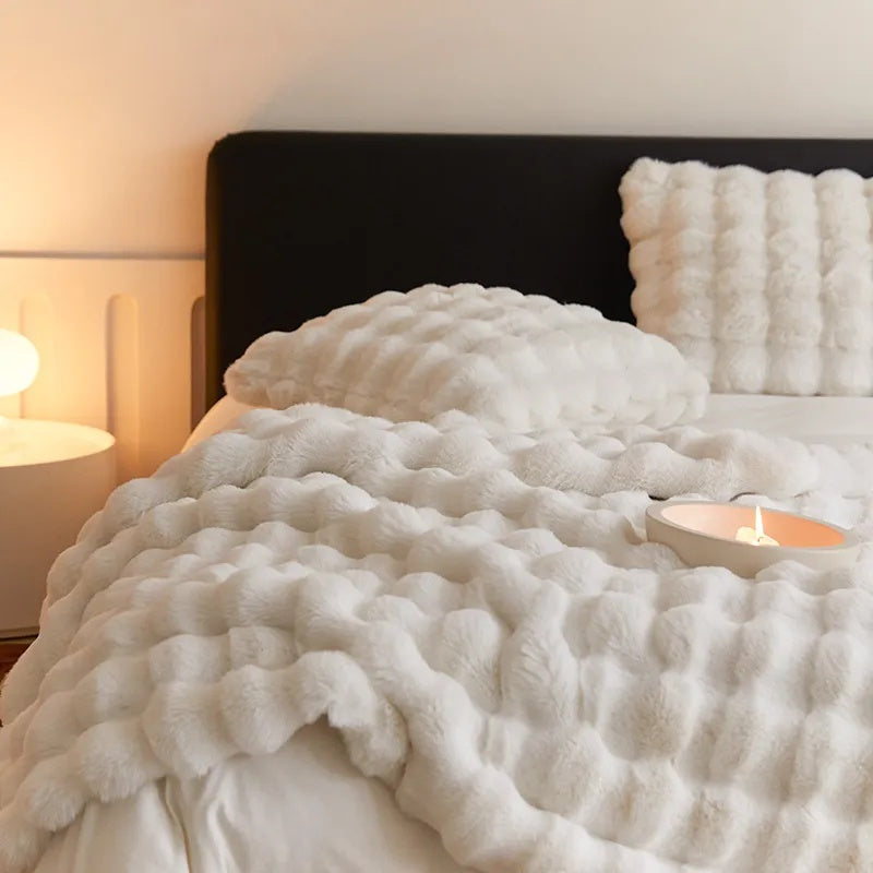 Velora – Plaid en Fausse Fourrure Ultra-doux Pour Salon et Chambre