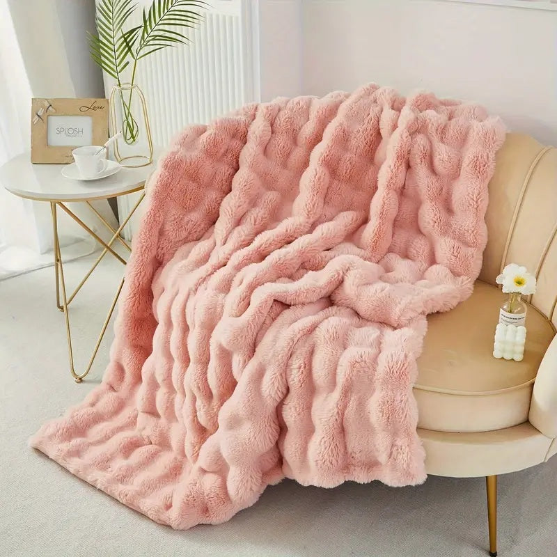 Velora – Plaid en Fausse Fourrure Ultra-doux Pour Salon et Chambre