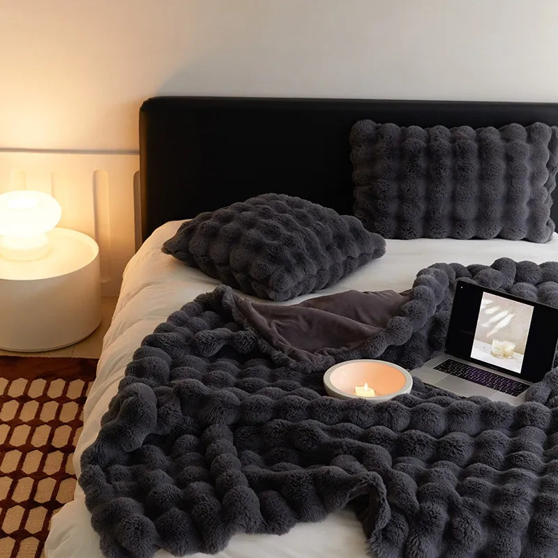 Velora – Plaid en Fausse Fourrure Ultra-doux Pour Salon et Chambre