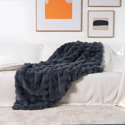 Velora – Plaid en Fausse Fourrure Ultra-doux Pour Salon et Chambre
