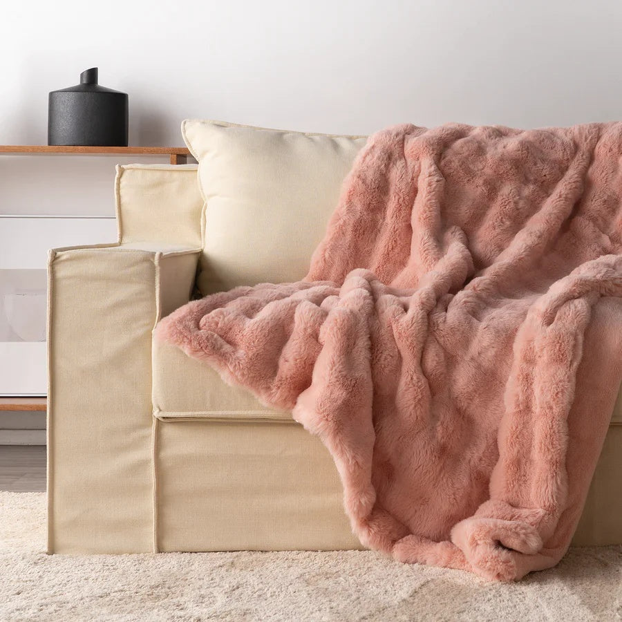 Velora – Plaid en Fausse Fourrure Ultra-doux Pour Salon et Chambre