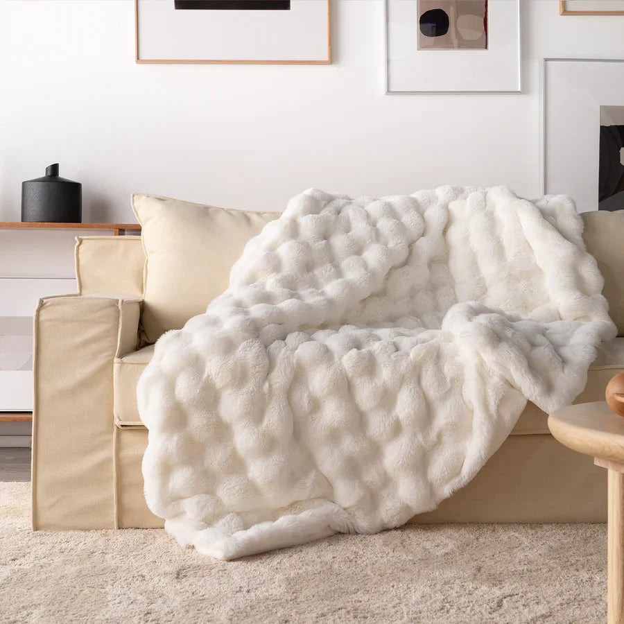Velora – Plaid en Fausse Fourrure Ultra-doux Pour Salon et Chambre