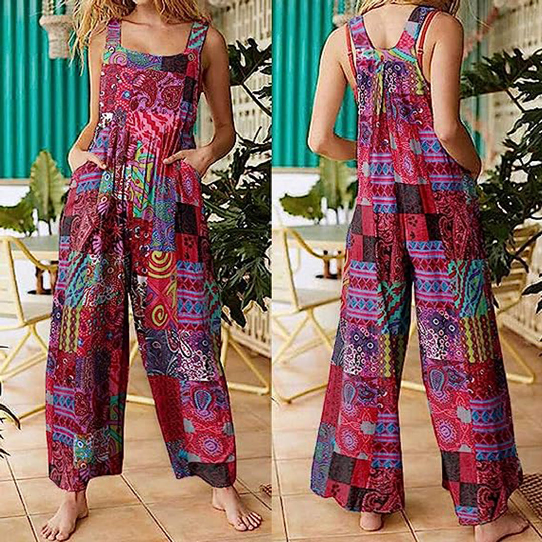 Combinaison Femme Bohème Détendue Avec Pantalon Large - Aurelles