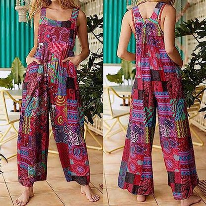 Combinaison Femme Bohème Détendue Avec Pantalon Large - Aurelles