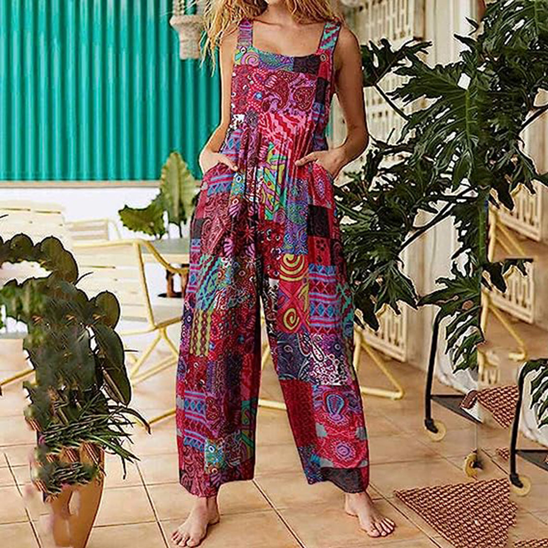 Combinaison Femme Bohème Détendue Avec Pantalon Large - Aurelles