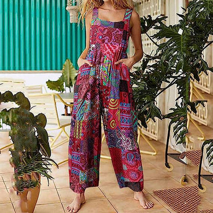 Combinaison Femme Bohème Détendue Avec Pantalon Large - Aurelles
