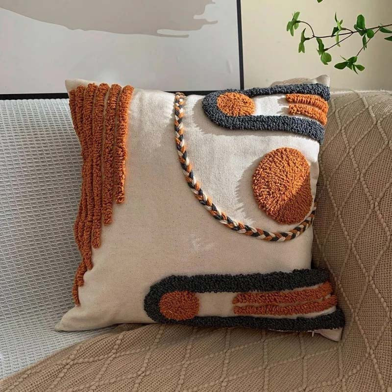 Velora – Coussins d’Accent Tissés et Capitonnés Chauds et Élégants