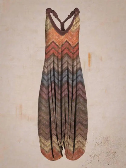 Combinaison Bohémienne Femme - Col Halter - Coupe Ample - Style Harem - Longueur Complète - Aurelles