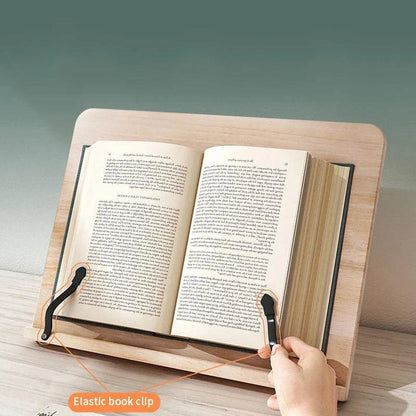 Support de Lecture en Bois Réglable et Pliable pour Livres, Partitions et Recettes