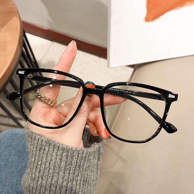 Lunettes Correctrices pour Myopie avec Filtre Anti-Lumière Bleue Monture Carrée Verres Antireflets