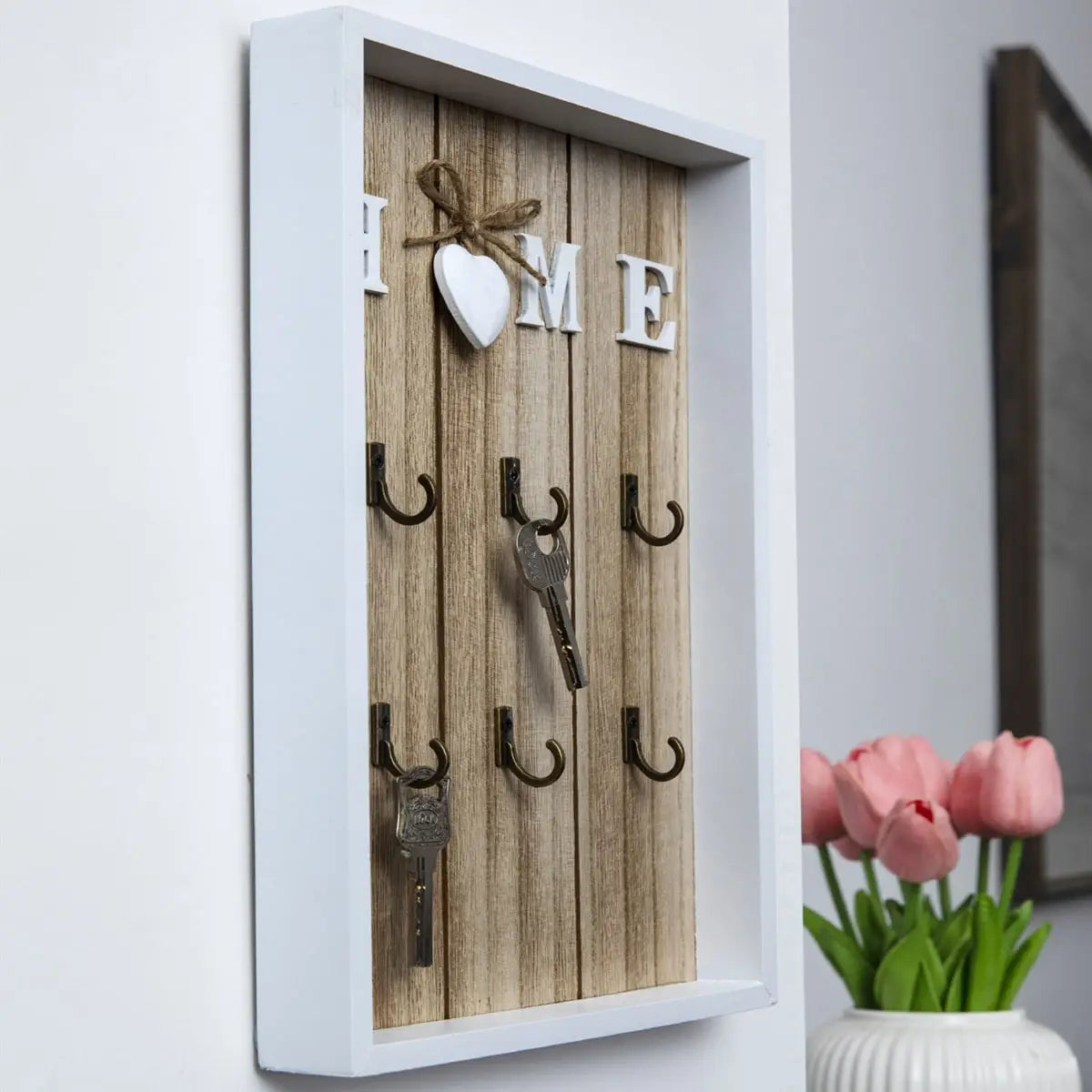 Soléna – Porte-Clés Muraux en Bois Sculpté et Élégant
