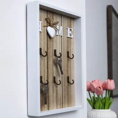 Soléna – Porte-Clés Muraux en Bois Sculpté et Élégant