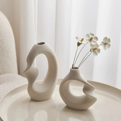 Velora – Ensemble de Vases Sculpturaux en Céramique