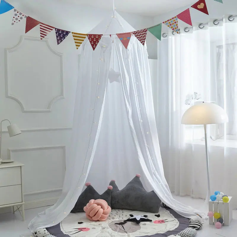 Lunara – Baldaquin Enfant avec Pampilles et Volants Élégant
