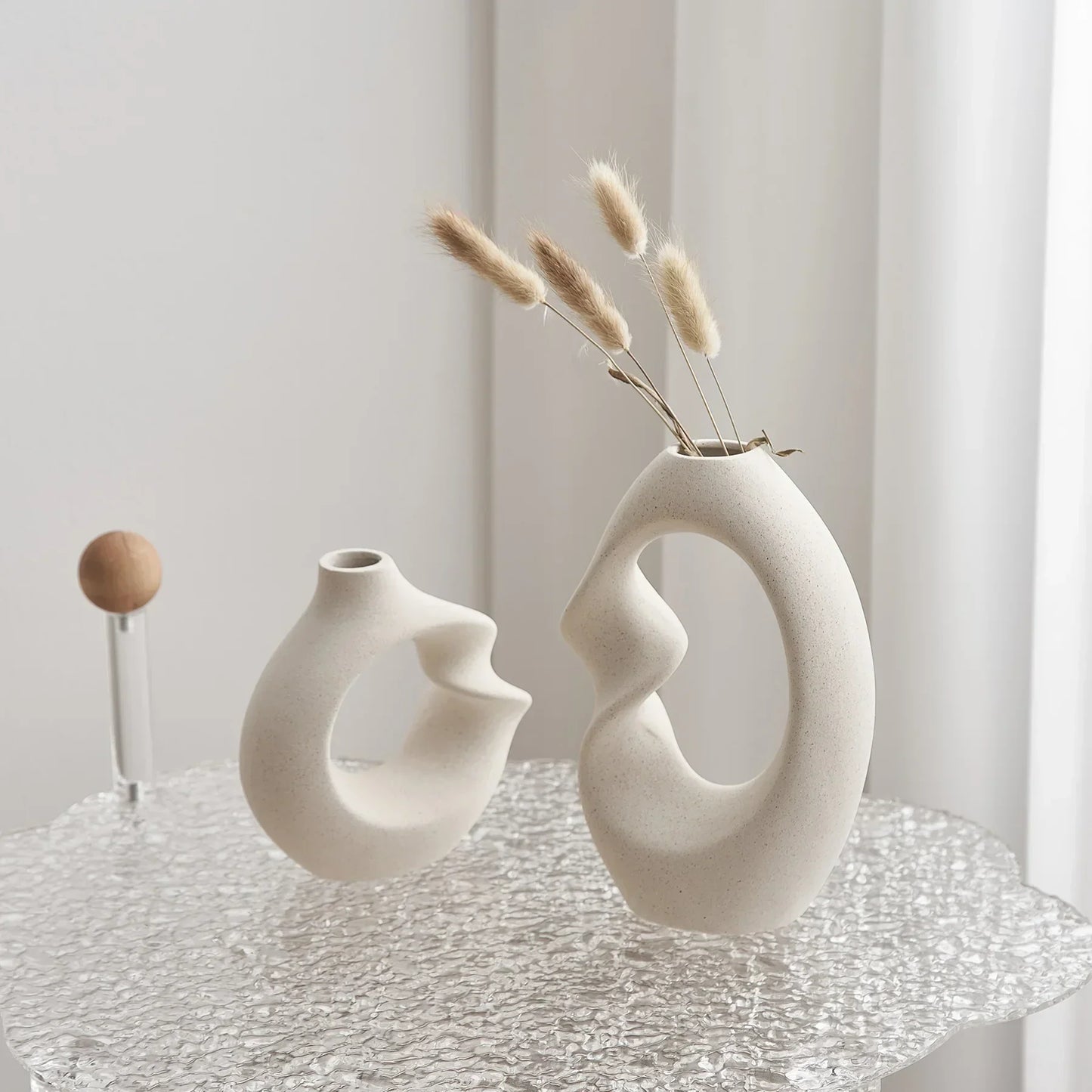 Velora – Ensemble de Vases Sculpturaux en Céramique