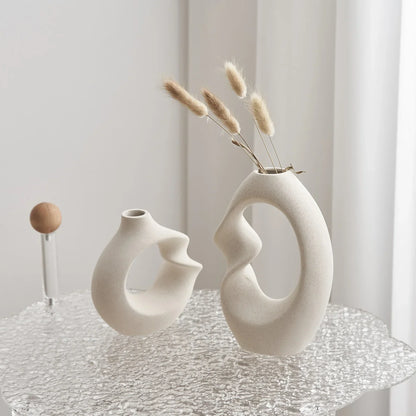 Velora – Ensemble de Vases Sculpturaux en Céramique