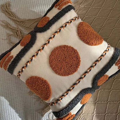 Velora – Coussins d’Accent Tissés et Capitonnés Chauds et Élégants
