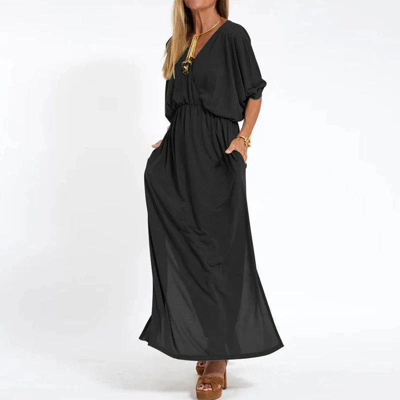 Robe d'été pour femmes – Col rond sans manches décontractée