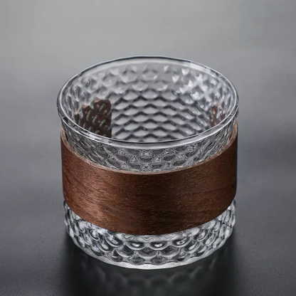 Soléra – Verre Tumbler en Cristal et Bois
