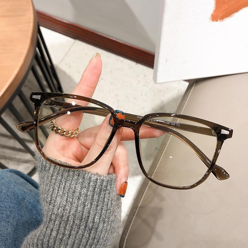 Lunettes Correctrices pour Myopie avec Filtre Anti-Lumière Bleue Monture Carrée Verres Antireflets