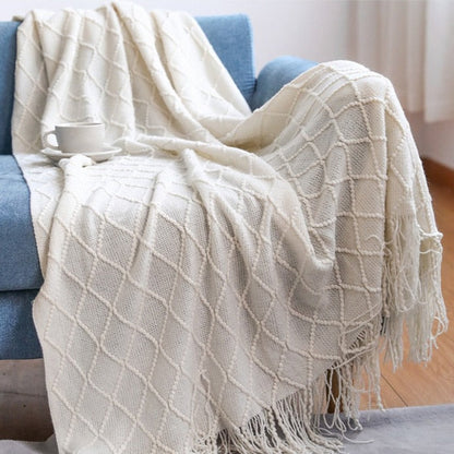 Velora – Plaid Tissé Artisanale Doux et Élégant