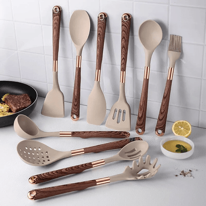 Solene – Ensemble de Cuisine en Silicone 10 Pièces Résistant et Moderne
