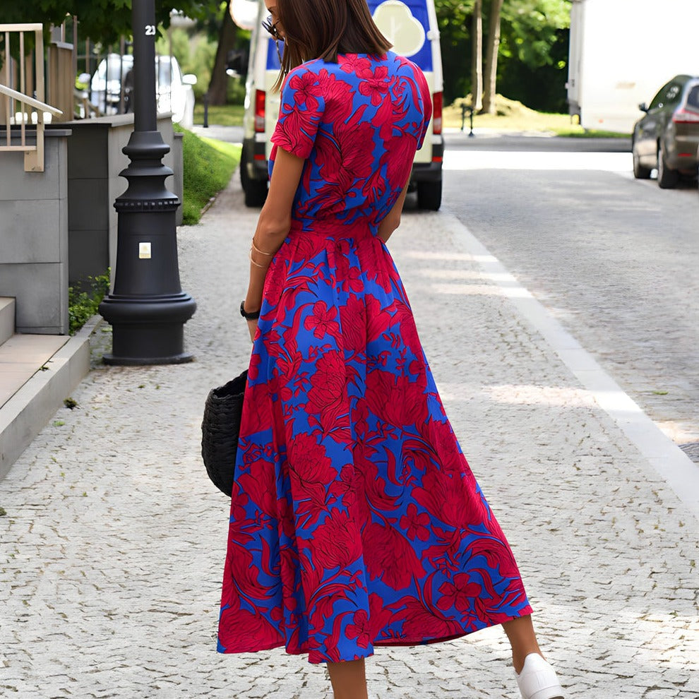 Robe à Col V pour Femmes – Design Élégant Sans Manches - Aurelles