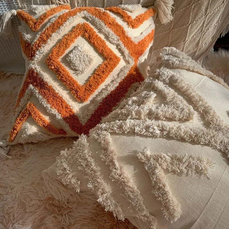 Velora – Coussins d’Accent Tissés et Capitonnés Chauds et Élégants