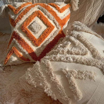 Velora – Coussins d’Accent Tissés et Capitonnés Chauds et Élégants