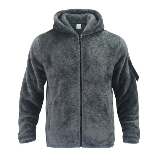 Veste d'hiver lourde et chaude en polaire et cachemire pour hommes - Aurelles