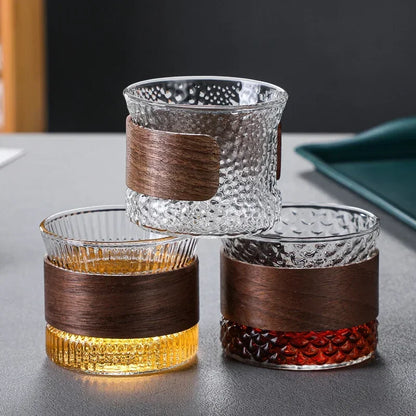 Soléra – Verre Tumbler en Cristal et Bois