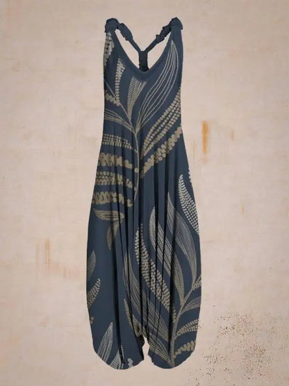 Combinaison Bohémienne Femme - Col Halter - Coupe Ample - Style Harem - Longueur Complète - Aurelles