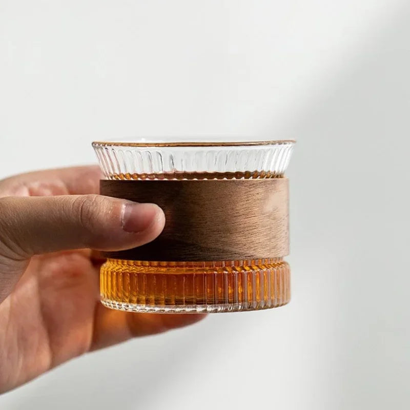 Soléra – Verre Tumbler en Cristal et Bois