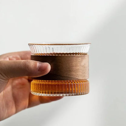 Soléra – Verre Tumbler en Cristal et Bois