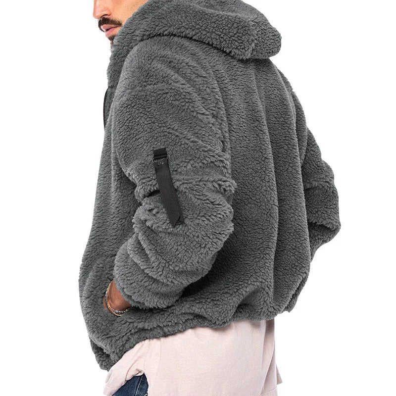Veste d'hiver lourde et chaude en polaire et cachemire pour hommes - Aurelles
