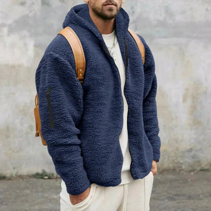 Veste d'hiver lourde et chaude en polaire et cachemire pour hommes - Aurelles