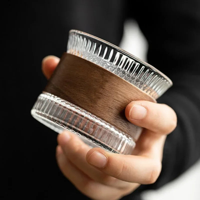 Soléra – Verre Tumbler en Cristal et Bois