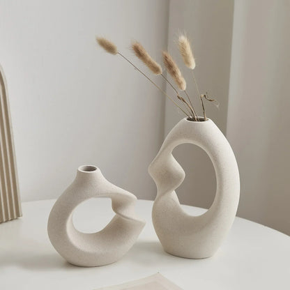 Velora – Ensemble de Vases Sculpturaux en Céramique