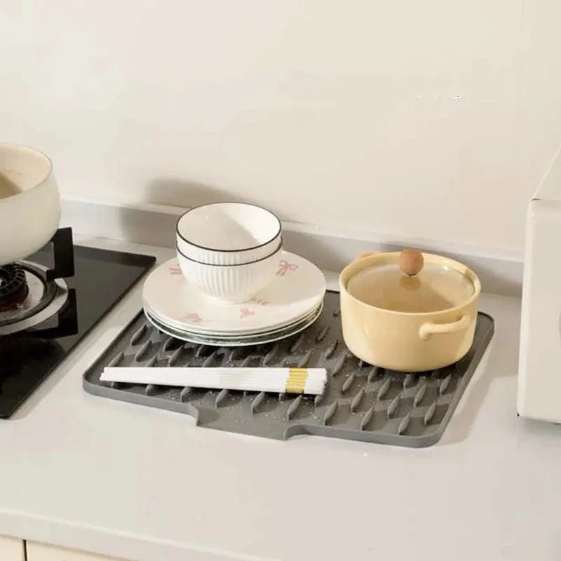 DryFlex – Tapis Égouttoir Silicone Flexible et Résistant à la Chaleur