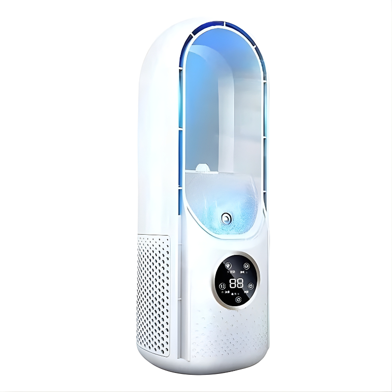 Bladeless Silent Portable Air Cooler with Water Tank Touchscreen and Adjustable Speeds